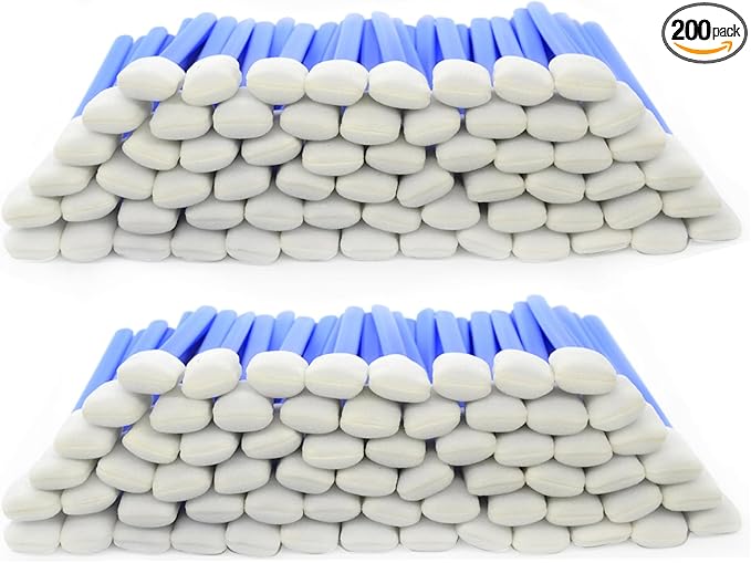 Wellgler’s 5.11" Foam Cleaning Swabs. Ideal for DTF Printers, Gun Maintenance, printheads, scanners, Camera Lenses, Chips, Hard Drives, Optical Lenses and Precision Optical Equipment. 200PCS.