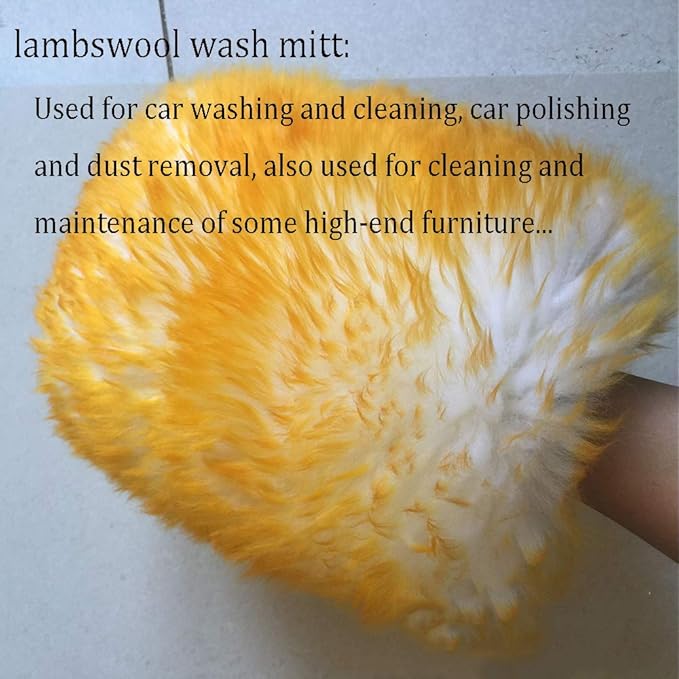 Lambswool Wash Mitt-1 Pack Car Wash Mitt Car Washing Gloves (1)