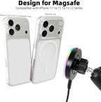 1 inch Ball Magnetic Wireless Charging Phone Holder Base for Magsafe, 5.9" Aluminum Long Arm, 1" (25mm) Ball Mount for MagSafe Charger, Compatible with RAM Mounts B Size Components