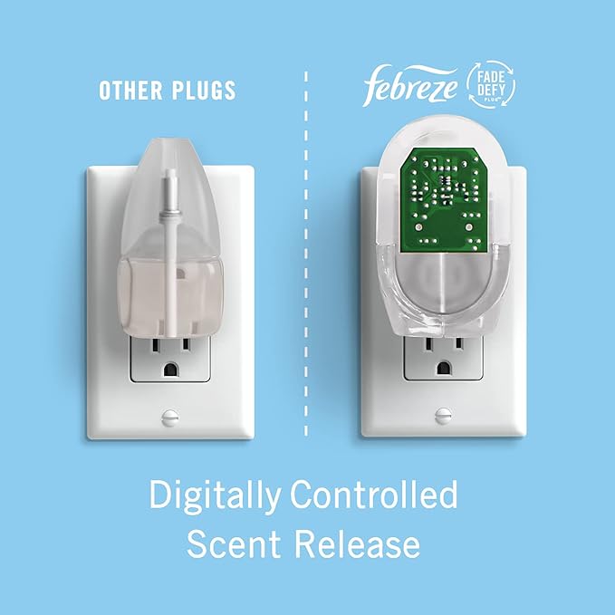 Febreze Odor-Fighting Fade Defy PLUG Air Freshener Refill, Hawaiian Aloha, (2) .87 fl. oz. Oil Refills