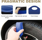 Ohleats 2 PCS Tire Dressing Applicator, Wheel Shine Pad With Lid, Reusable Detailing Foam Waxing Wipe Polishing Sponge, Universal Car Accessories (Blue)