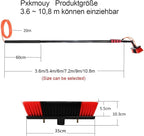 Telescopic Rod Window Cleaning Water Guide, Telescopic Wash Brush Telescopic Rod, PV Tool Cleaning Device, Wash Brush, Window Cleaner,6M