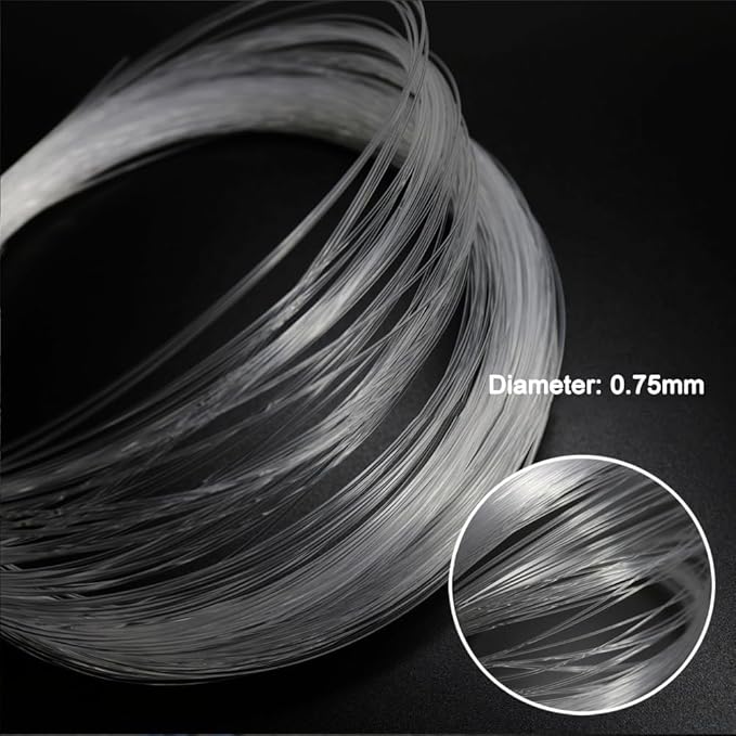 AZIMOM PMMA Plastic 100pcs 0.03in9.8ft End Glow Fiber Optic Cable Strands Roll for Star Sky Ceiling All Kind LED Light Engine Driver