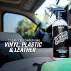 Slick Products Multi-Surface Interior Conditioner – Cleans & Conditions Vinyl, Plastic & Leather – Non-Greasy Car Interior Cleaner & Protectant – Fresh New Car Scent – 16 oz.