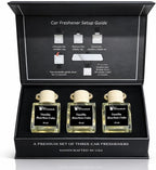 Gift Paradise® Vanilla Bourbon Cake Car Air Freshener Set of 3 (10 ml Each) – Premium Hanging Diffuser with Magnetic Luxury Gift Box, Sweet Vanilla Cake & Warm Bourbon Scent, Long Lasting Car Perfume