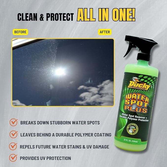 DUCKY PRODUCTS Water Spot Plus: Spray with Wax for Boat, Car, Motorcycle & RV Exterior Detailing, 32 oz