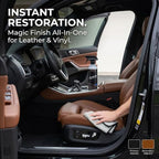 Magic Finish All-In-One Leather Conditioner & Vinyl Restorer (16 oz) – Non-Greasy Formula w/UV Shield – Nourishing Multi Surface Cleaner for Cars & Furniture – Leather Protector Spray (Coconut)