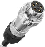 DALLUX Heavy Duty Vehicle Coil Trailer Cable with 1 Channel 4 PIN AV Connector Disconnect Kit for Truck Caravan Motor Home Backup Security Camera Monitor System