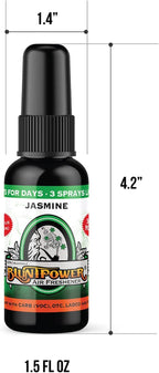 BluntPower (Jasmine, 1 Pack) Concentrated Air Freshener for Room and Car Spray - Oil-Based Diffuser Spray Bottle - Long-Lasting Bathroom Spray, Car Freshener, & Odor Eliminator Spray
