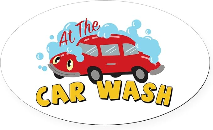 CafePress The Car Wash Euro Oval Car Bumper Magnet