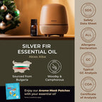 100% Pure Silver Fir Essential Oil - 0.34 Fl Oz - Silver Fir Oil for Hair, Skin, Diffuser, Aromatherapy & DIY Candle Making Scent
