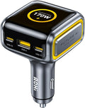 AOHI SUPERAUTO 170W Car Charger with TFT Smart Display, 140W PD 3.1 USB C Fast Charging Car Adapter, Compatible with MacBook Pro, Laptops, iPhone 17 Pro Max, Galaxy S25 Ultra