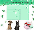 Green Throw Dog Blanket for Puppy Gifts, Dog Stuff Used for Pet Beds, Washable Soft Puppy Essentials Accesssories