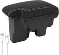 YJYWZH Car Armrest Storage Box for Toyota Hilux Center Storage Box Organizer Interior Hand Centre Consoles with 3 USB Port Arm Rest Double-Layer Accessories