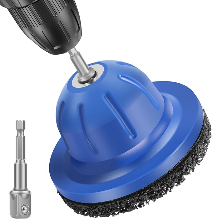 Wheel Hub Grinder Cleaning Tool, Professional Wheel Hub Cleaner Hubs Resurfacing Kit, Universal Wheels Hubs Brush with 150mm Silicon Carbide Disc for Tyre Change Rim Cleaning and Rust Removal (Style2)