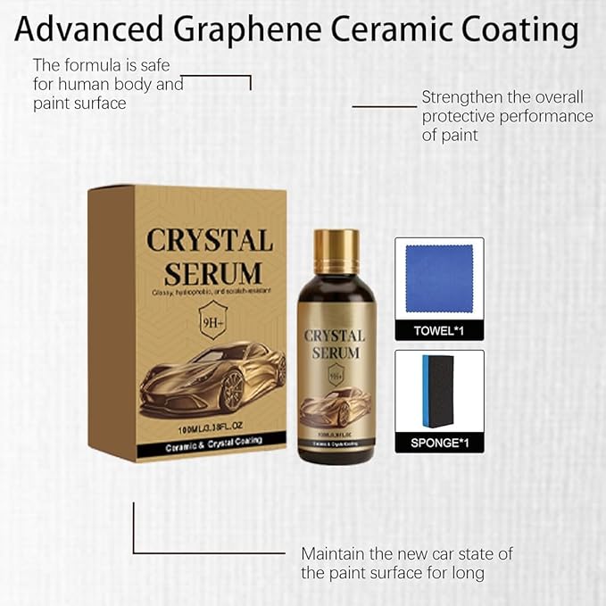 100ml Serum – Advanced Graphene Ceramic Coating for Cars, 9H Graphene Coating for Auto Car Detailing (1PCS)