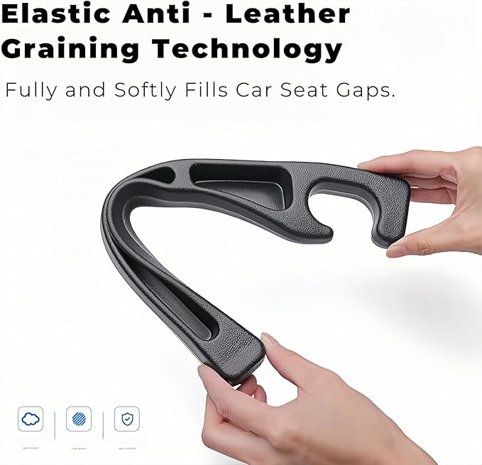 Car Seat Gap Filler, 2-Pack No-Drop Seat Side Gap Seam Filler Organizer with Phone Holder, Universal Fit Fill The Gap Between Seat & Console, Perfect for Car, SUV, Truck
