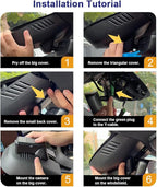 Fitcamx 4K Dash Cam Suitable for for Volvo XC90 2023-2026 Plug-in Hybrid B5 B6 T8 (Model B), OEM Factory Look, UHD 2160P Video, Built-in WiFi & APP, Loop Recording, G-Sensor, Plug & Play, 64GB Card