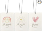 Boho Sun Rainbow Christian Car Air Freshener, Bible Verses Air Freshener Hanging 3 Pcs for Cars Closet Drawer or Books, Boho Religious Christian God Car Accessories Mirror Decor for Women