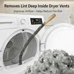 2-Pack Dryer Vent Cleaner Kit - Long Flexible Dryer Lint Brush & Refrigerator Coil Cleaner - Multi-Use Radiator Brush & Lint Trap Cleaning Tool for Fire Prevention