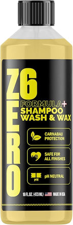 ZER06 The Ultimate Car Wash Soap with Special Shine Formula - Carnauba Wax And Ultra Concentrated Forumula - Pressure Washer - Foam Cannon With Bucket Soap Conditioner - Ph Neutral