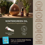 100% Pure Wintergreen Essential Oil - 0.34 Fl Oz - Wintergreen Oil for Hair, Skin, Diffuser, Aromatherapy & DIY Candle Making Scent