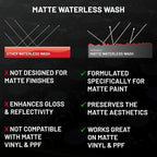 Dr. Beasley's Matte Waterless Wash 1 Gal - No Water Needed, Easily Removes Dirt & Dust, High Lubricity Formula Safe for Surfaces, Made for All Matte Finishes, Vinyl, PPF
