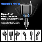 Ankuee Retractable Car Charger, 4 in 1 Super Fast Vehicle Phone Charger Adapter, Auto Cellphone Charging Accessories with Dual Type C Cables & 2 USB Ports, Universal for SUV, Sedan, Truck