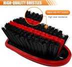 Car Carpet and Upholstery Cleaning Brush, Stiff Bristle Car Detailing Carpet Scrub Brush with Hanging Hole, Vehicle Interior Detailing Brushes for Floor Mats, Couch, Leather Seat (Red)