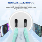 iPhone 14 13 Car Charger, Certified 45W Dual Port USB C Rapid Apple Car Adapter with 6ft Type C to Lightning Cable Fast Charging for iPhone 14 Pro/14 Pro Max/14 Plus/13/12/11/X/XS/SE,iPad-Green