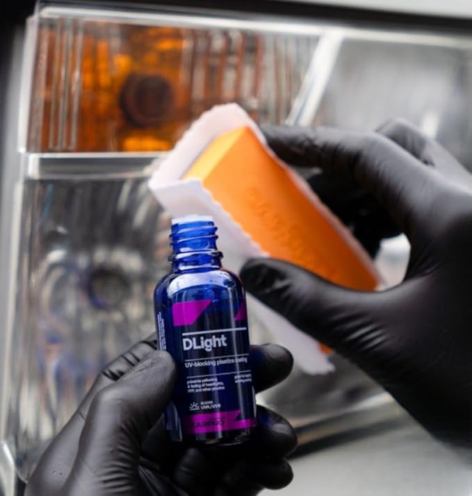 CARPRO CQUARTZ DLight - UV Ceramic Coating for PPF, Headlights, Plastics & Paint - Prevents Yellowing, Fading & Cracking - Maintains Gloss, Prevents Discoloration, Ensures Surfaces Stay Vibrant - 30ml