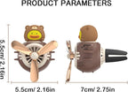 2 Pieces Car Air Fresheners, Cute Rabbit and Cat Pilot Car Diffuser, Propeller Air Outlet Vent Fresheners, Suitable for Automotive Interior Decoration (Cat+Rabbit)