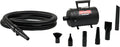 METROVAC Air Force Blaster, Lightweight Car & Motorcycle Vacuum Cleaner, Dryer with Truck Air Duster - Black