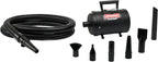 METROVAC Air Force Blaster, Lightweight Car & Motorcycle Vacuum Cleaner, Dryer with Truck Air Duster - Black