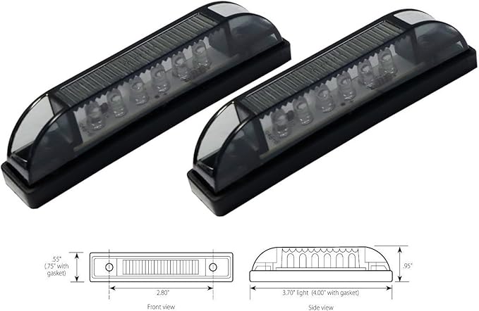 iJDMTOY Smoked Lens Amber LED Grille Lights Kit Compatible With 2012-up Toyota Tacoma, Center Set 2-Piece Marker Lamps w/Wiring & Hardware