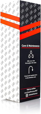 Detail Factory - ProGrip Tire Brush - Ergonomic ProGrip Handle, Stiff Synthetic Bristles, Ergonomic Design, Clean Your Tires with Ease - Red