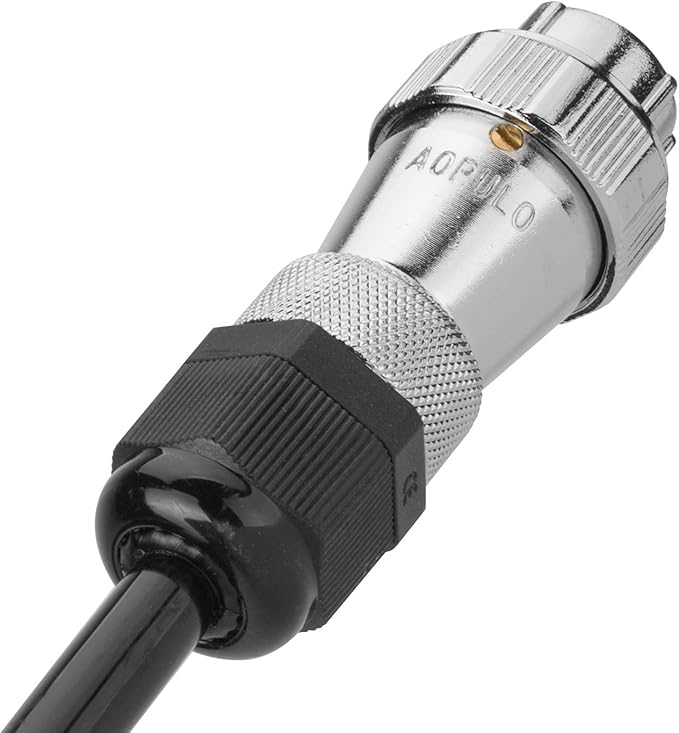 DALLUX Heavy Duty Vehicle Coil Trailer Cable with 4 Channel 4 PIN AV Connector Disconnect Kit for Truck Caravan Motor Home Backup Security Camera Monitor System