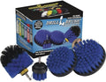 Drillbrush Boat Hull Cleaner Set/Swimming Pool Accessories - Cleaning Drill Brushes for Vinyl Liners - Hot Tubs and Spas Cleaning Brush Kit - Pool Cover Scrubber - Rotary Brushes for Walls and Deck