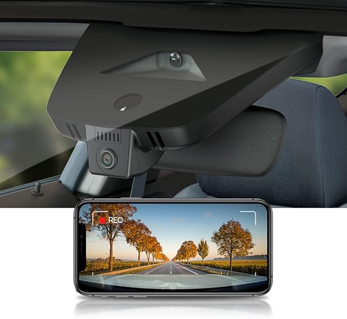 Fitcamx 4K Dash Cam for 2024 Chevy Blazer EV LT RS (HD2-D1300) with Auto-Dimming, OEM Factory Look, UHD 2160P Video, Built-in WiFi & APP, Loop Recording, G-Sensor, Plug & Play, 64GB Card