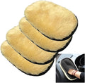 Wool Car Wash Mitt, Lint Free Scrubber High Density Car Wash Wool Glove Microfiber Wool Soft Automotive for Cleaning Car Wash Glove Auto Accessories Bear Claw Scratch Polishing Waxing Mitt (4 Pcs)