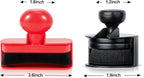 Large Tire Shine Applicator Brush,Vegan Tire Shine Applicator with Curved Brush Head - Automotive Tire Dressing Applicator Brush with Storage Stand for Tire Detailing, 3.6 Inch Length (Red)
