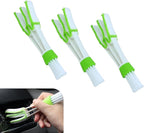 3 PCS Mini Duster for Car Air Vent, 3 Arms Small Duster Vent Cleaner, Blinds Cleaner Dusting Tool, Universal Cleaning Tools for Blinds, Keyboards, Fans (Green)