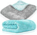 DM_Stores Microfiber Car Drying Towel, Teal and Gray, Edgeless Plush Cloth for Polishing, Drying, and Detailing
