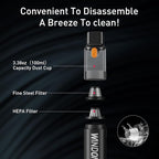 Windone Car Vacuum, 12000Pa 2-in-1 Cleaner & Tire Inflator 150PSI, 60W Brushless Motor, Cordless Handheld Vacuum & Air Pump with Pressure Gauge, LED Light, Multi-Nozzles for Car, Home, Office