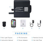 AMKI 16W Twinkle+Sound Mode RGBW Light Source Engine Driver Remote/APP Control Starlight Box Motor for Fiber Optic Star Ceiling Light Kit