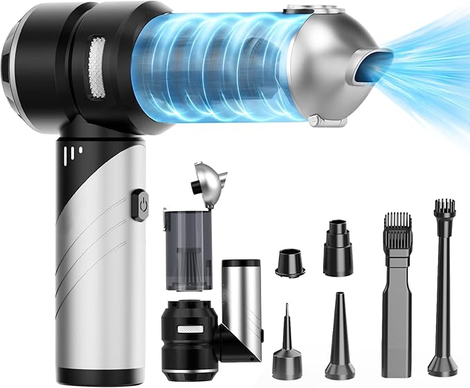 NEVERLAND Handheld Vacuum Cordless Car Vacuum - 15000PA High Power 4-in-1 Portable Foldable Small Detailing Kit, Rechargeable Hand Held Vacuum for Car Home Office
