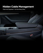 Tesla Model 3/Y USB Hub - Center Console Fast Charging Adapter, 100W Max Power, Hidden Cable Management, IPS Display, Smart Power Distribution for Tesla Model 3 (2021-2023) & Model Y Accessories