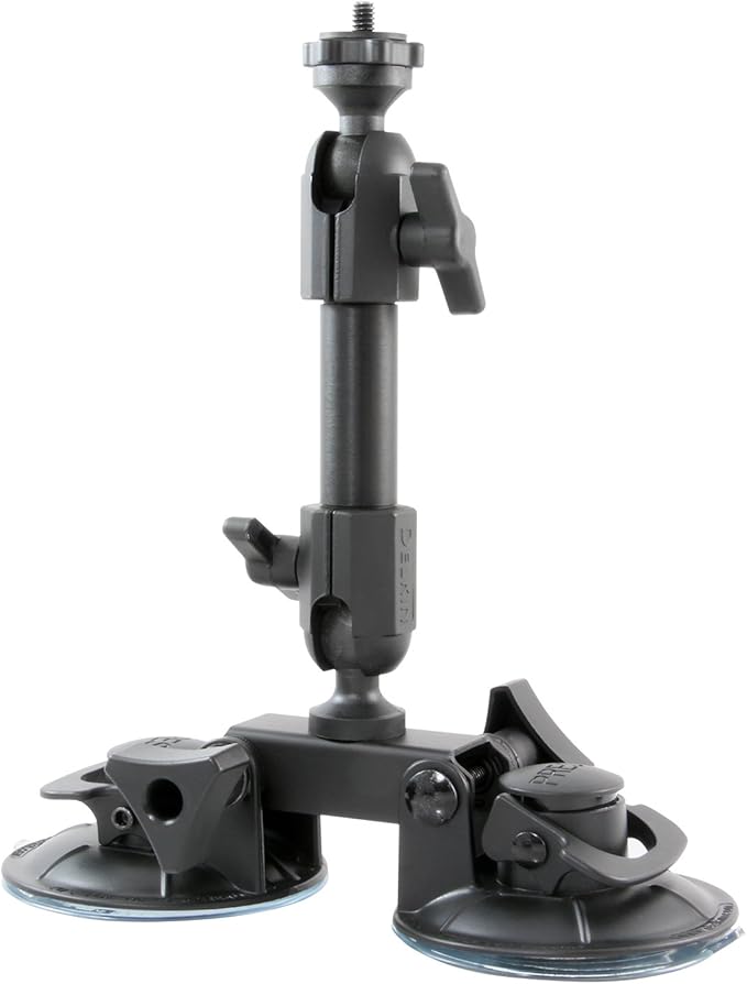 Delkin Devices Fat Gecko Dual Suction Camera Mount (DDMOUNT-Suction) & Fat Gecko Tablet and iPad Bracket (DDMNT-UTAB1)(Bracket only)