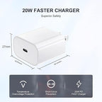 iPhone Charger Fast Charging Block,[MFi Certified] Wall Charger Plug and 6ft USB C to Lightning Cable Cord, Type C Power Adapter Cube Brick Box for iPhone 14 Pro Max/14/13 Pro/12 Mini/12/11/iPad