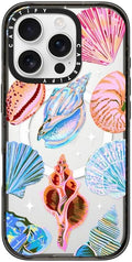 CASETiFY Impact Case for iPhone 16 Pro [Slim / 8.2 ft. 4X Military Grade Drop Protection/Compatible with Magsafe] - Seashell - Clear Black